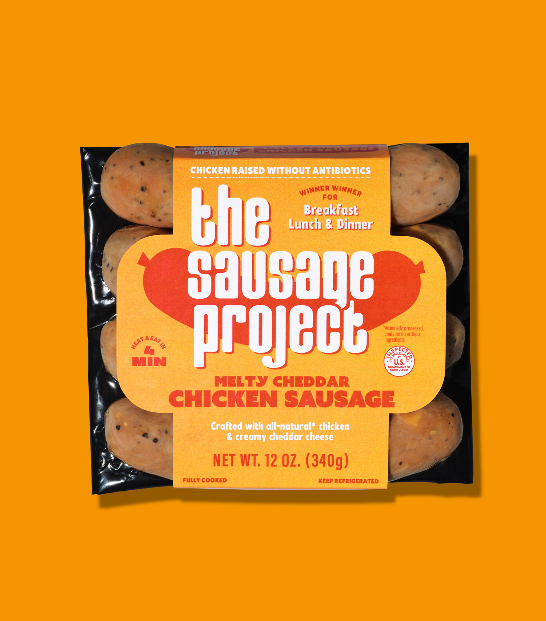 The Sausage Project's Melty Cheddar Chicken Sausage.