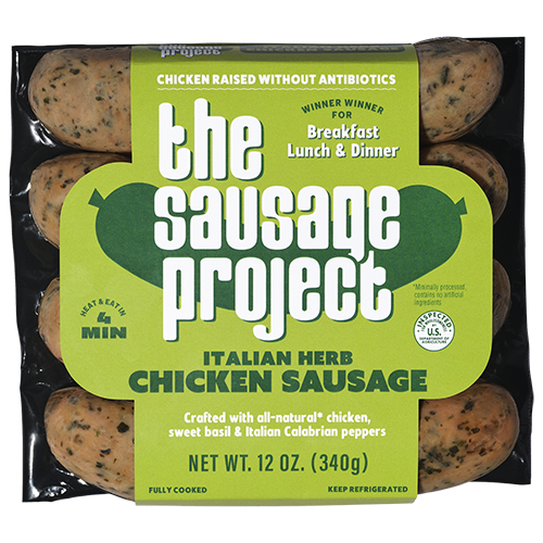 A four pack of The Sausage Project's Italian Herb Chicken Sausage